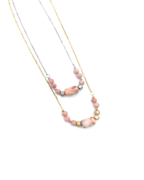 STONES STEEL NECKLACE