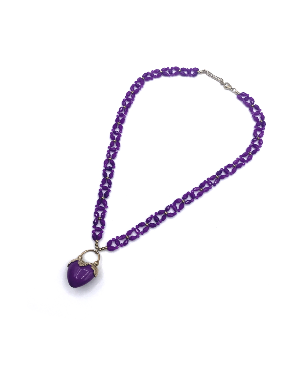 HEART STEEL AND CRISTALS NECKLACE