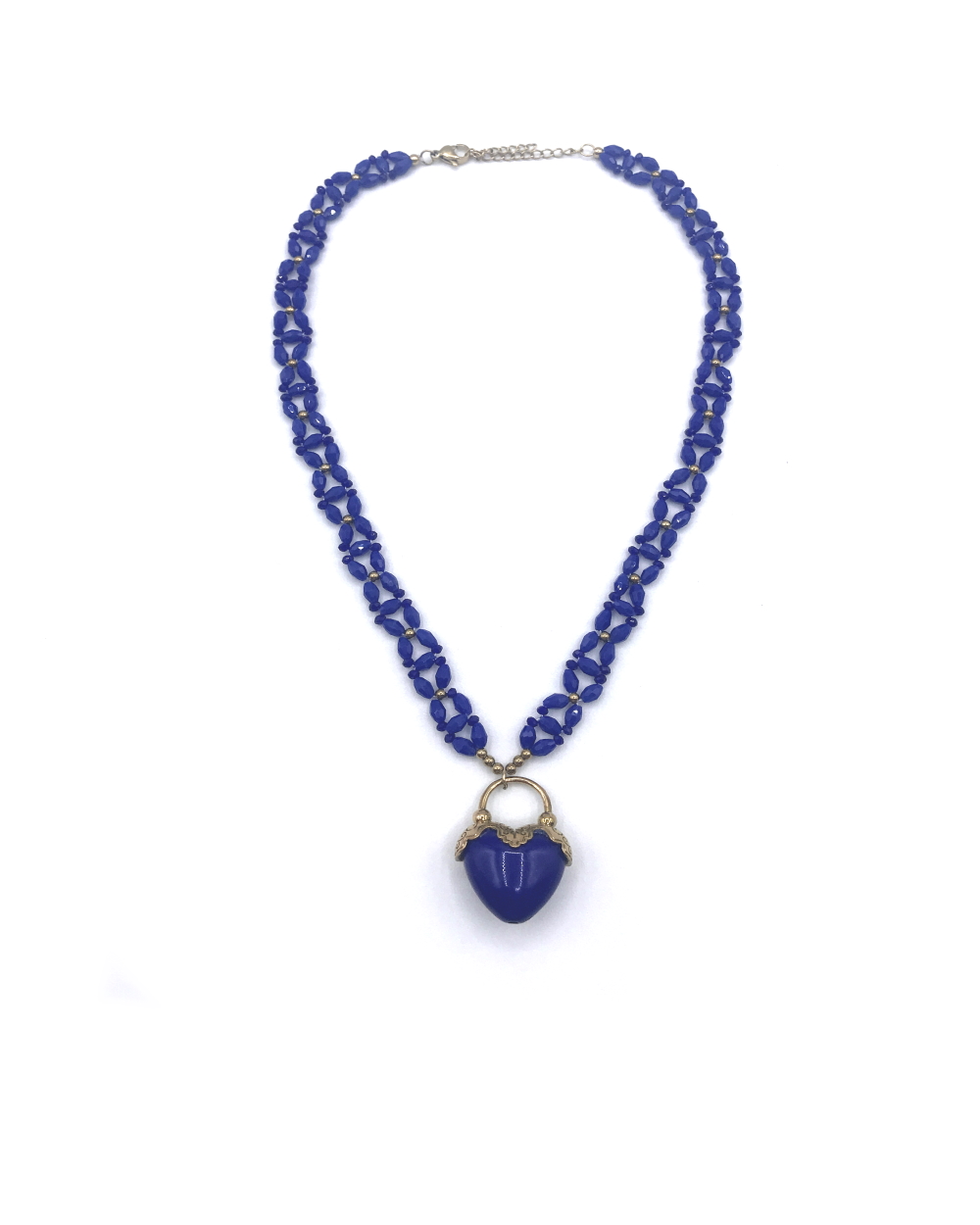 HEART STEEL AND CRISTALS NECKLACE