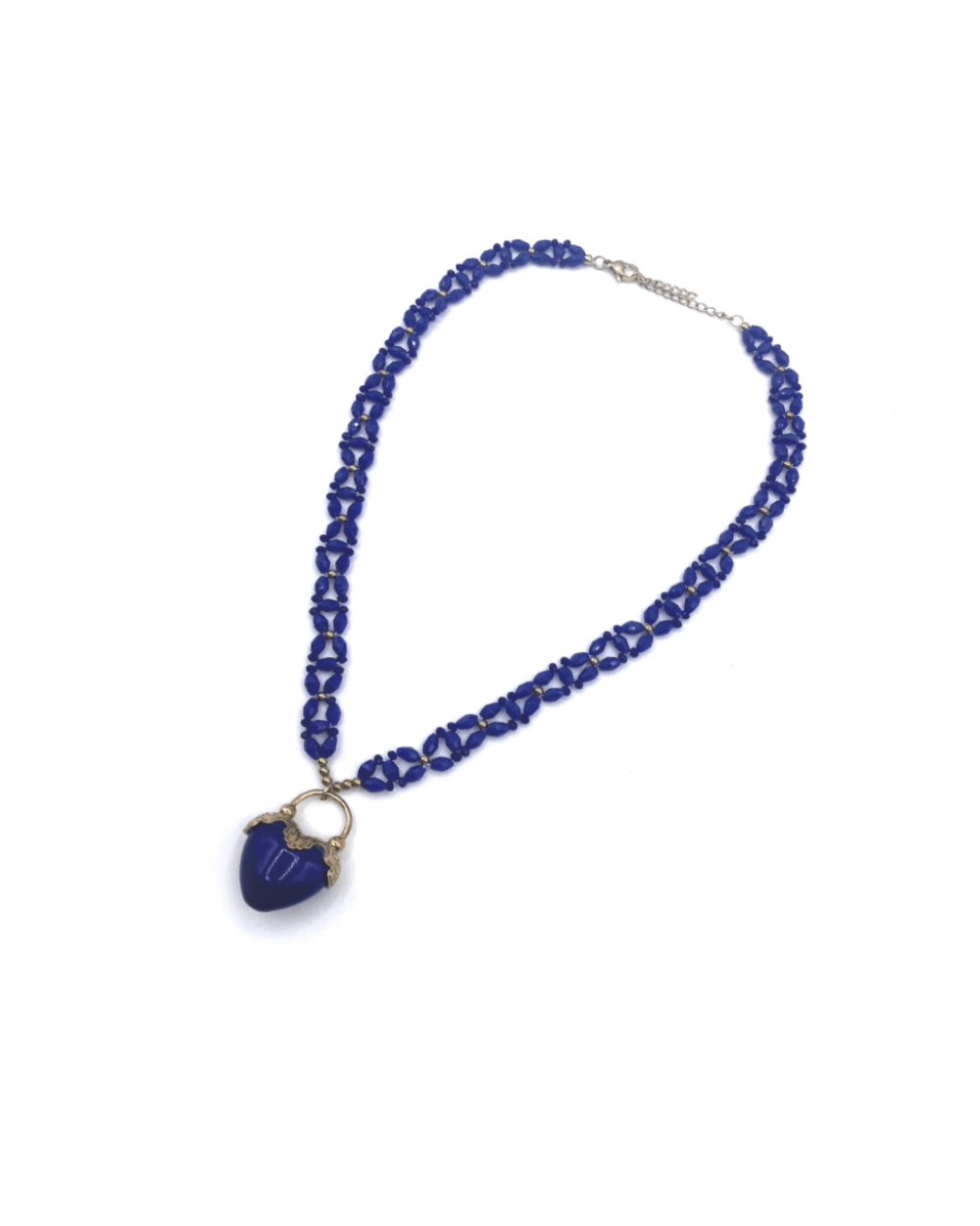 HEART STEEL AND CRISTALS NECKLACE