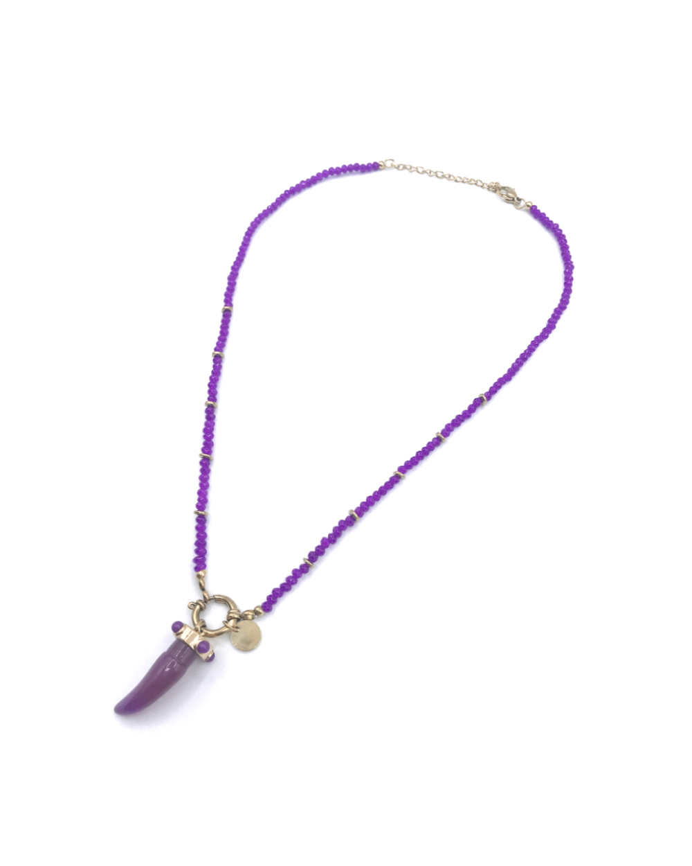  STEEL AND CRISTALS NECKLACE