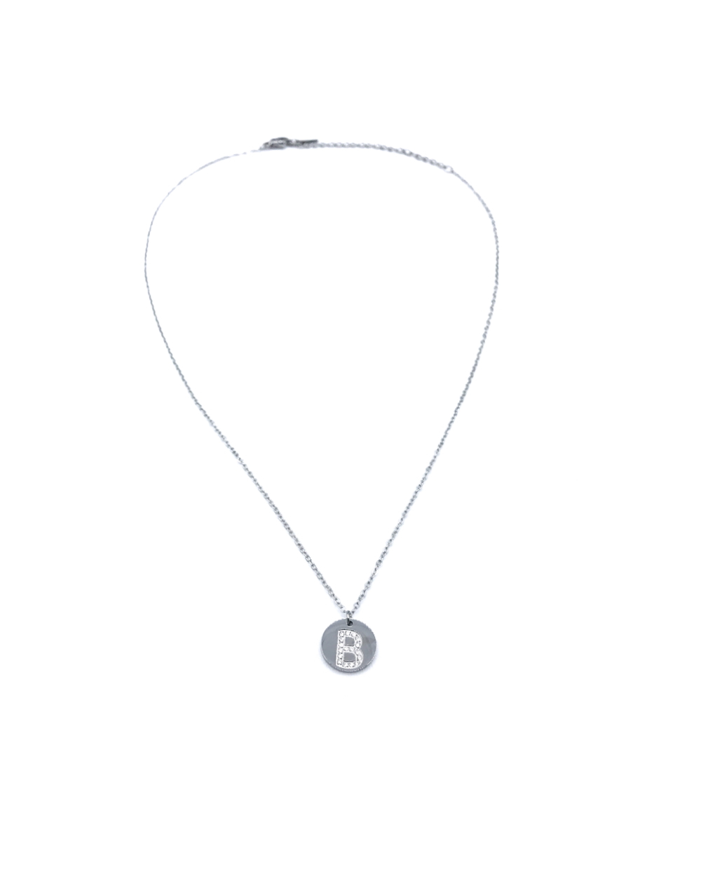 LETTER B STAINLESS STEEL NECKLACE 