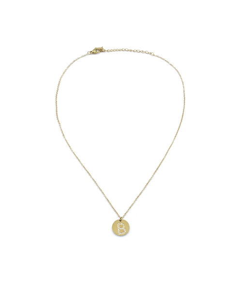 LETTER B STAINLESS STEEL NECKLACE 
