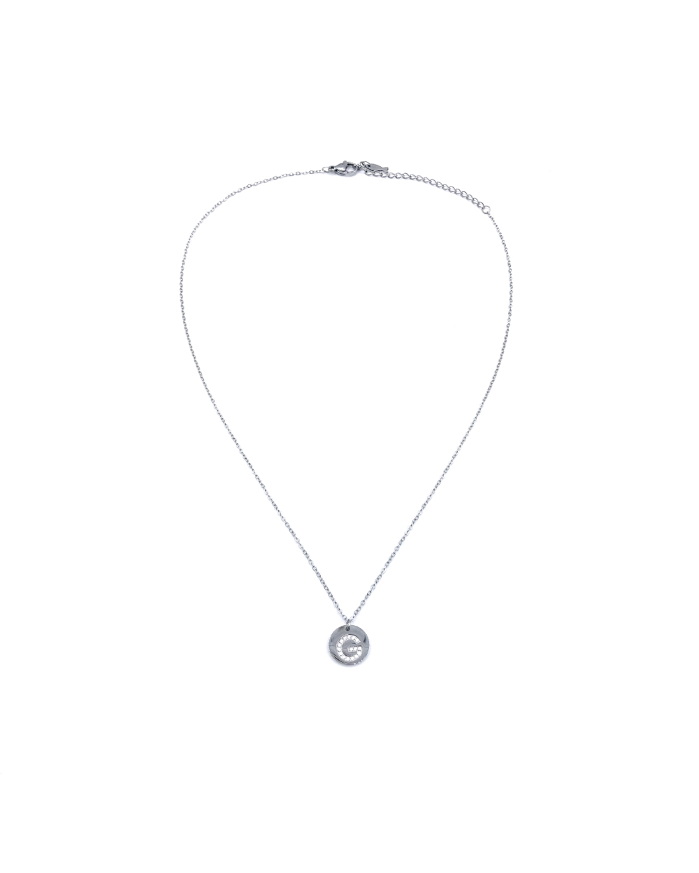 LETTER G STAINLESS STEEL NECKLACE 