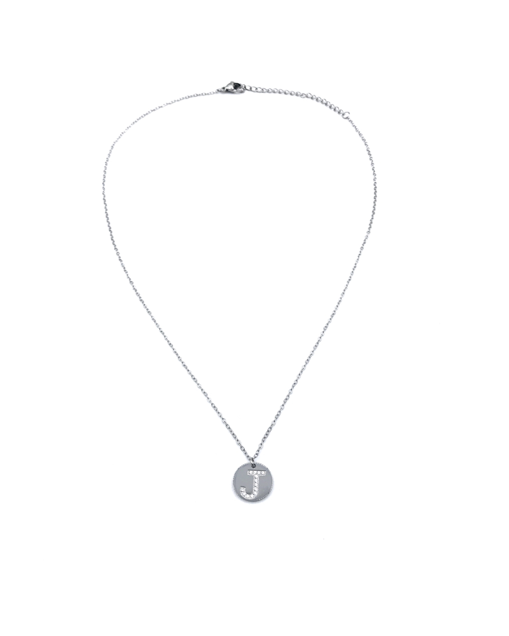 LETTER J STAINLESS STEEL NECKLACE 