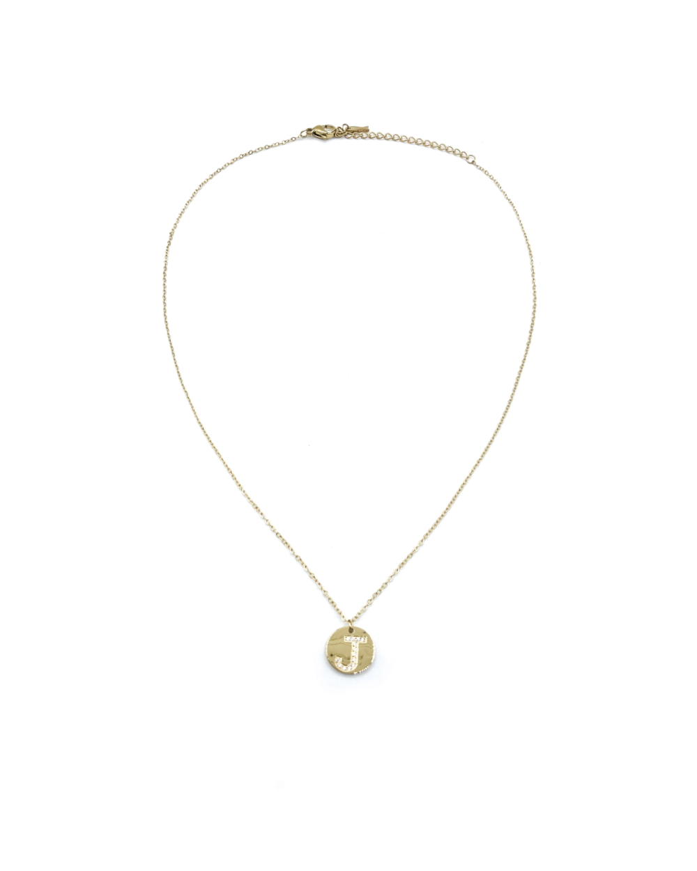 LETTER J STAINLESS STEEL NECKLACE 