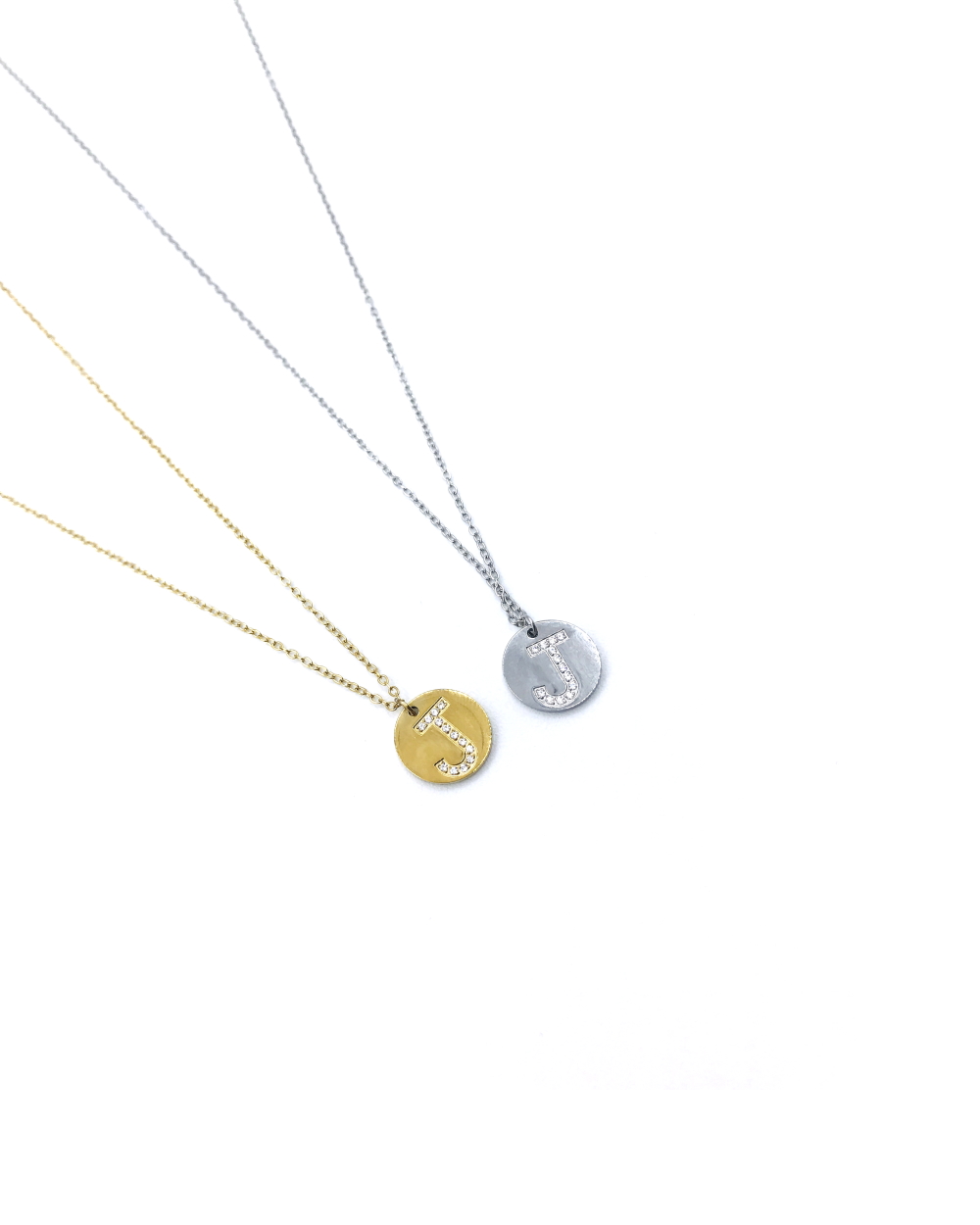 LETTER J STAINLESS STEEL NECKLACE 
