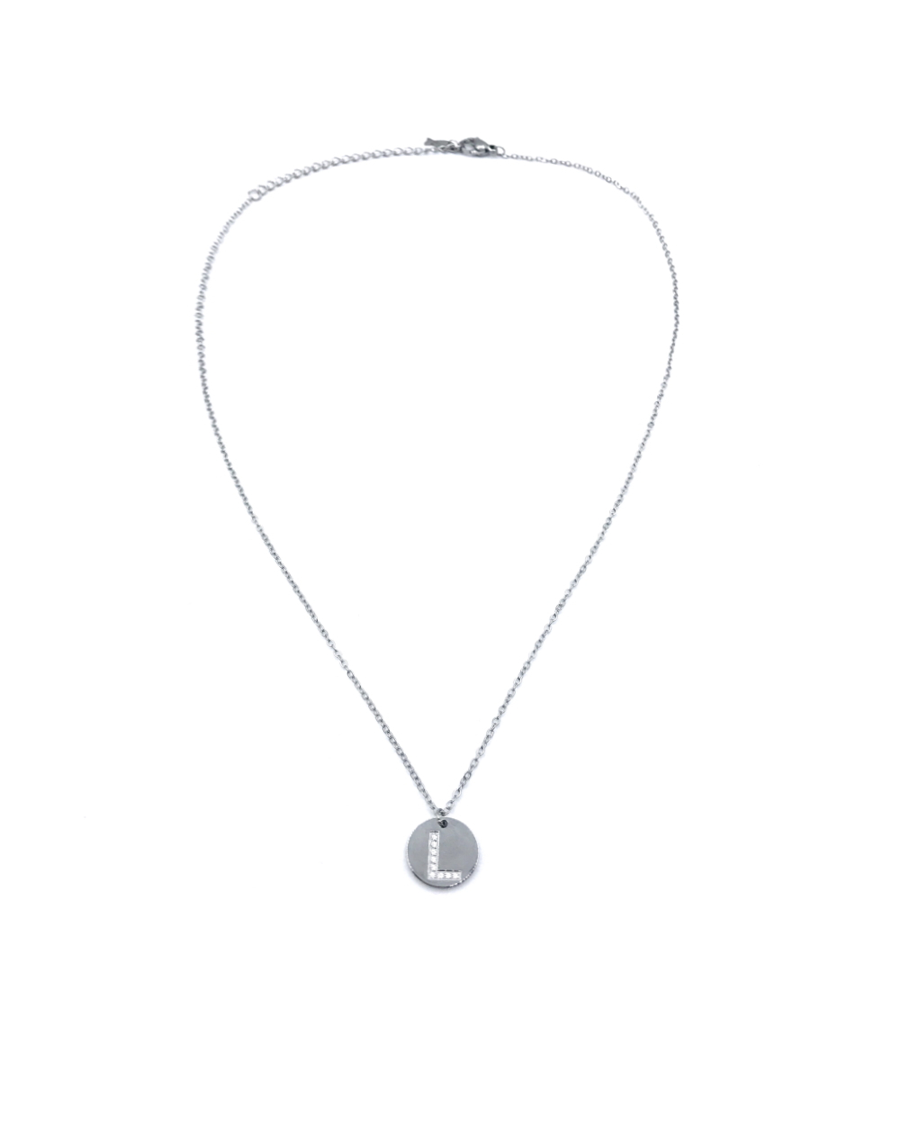 LETTER L STAINLESS STEEL NECKLACE 