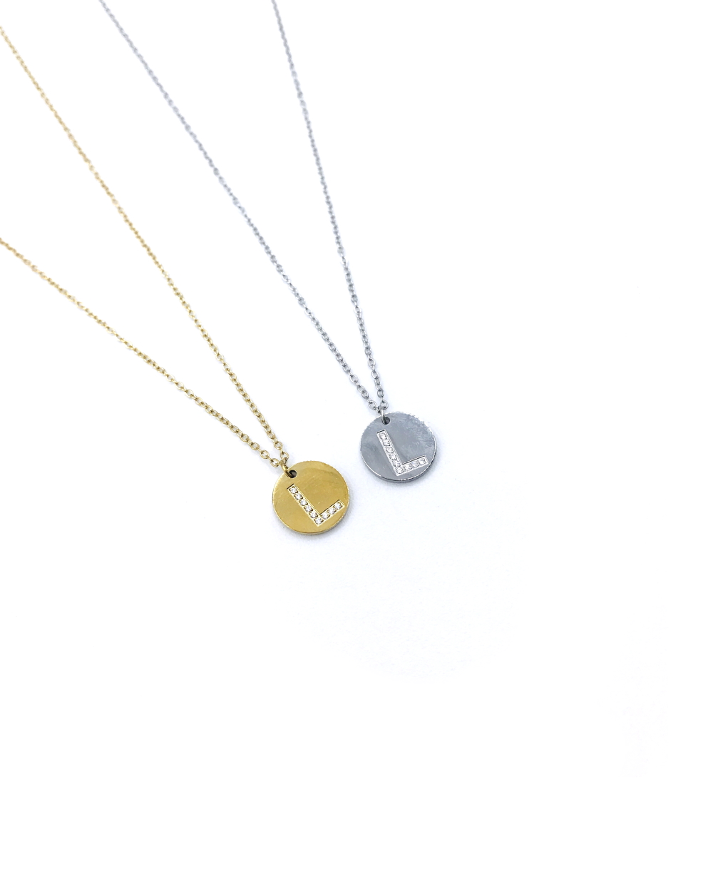 LETTER L STAINLESS STEEL NECKLACE 