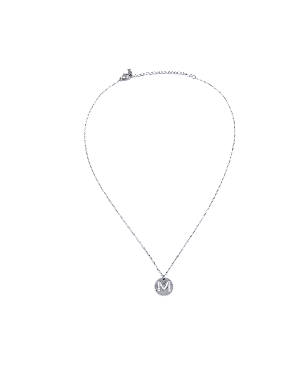 LETTER M STAINLESS STEEL NECKLACE 