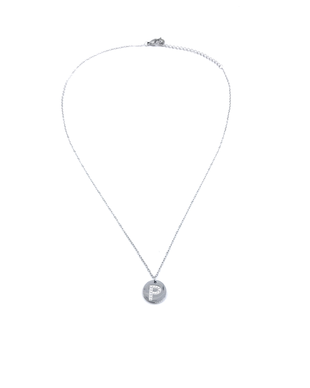 LETTER P STAINLESS STEEL NECKLACE 
