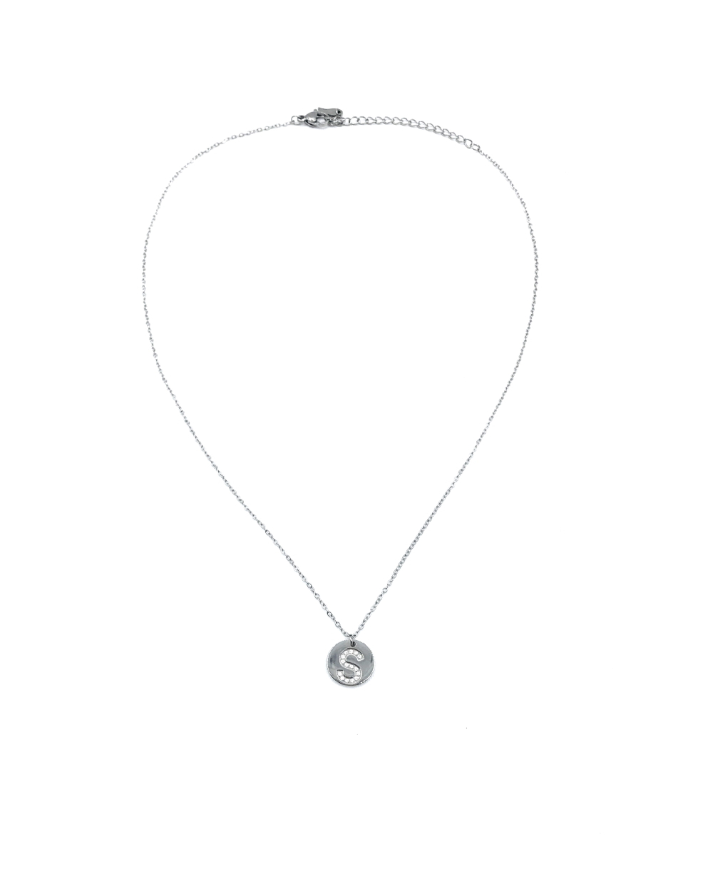 LETTER S STAINLESS STEEL NECKLACE 