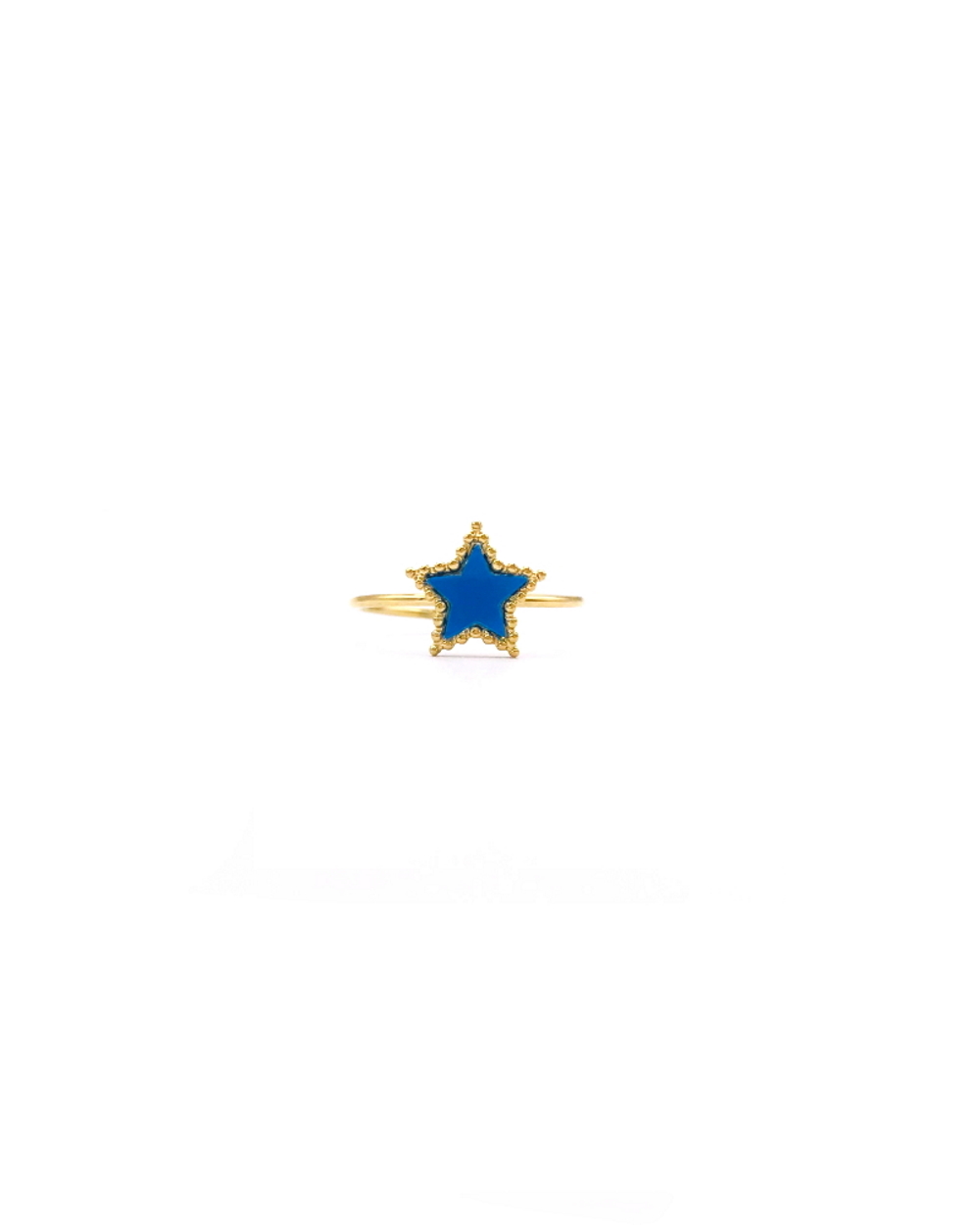 BLUE STAR STEEL RING