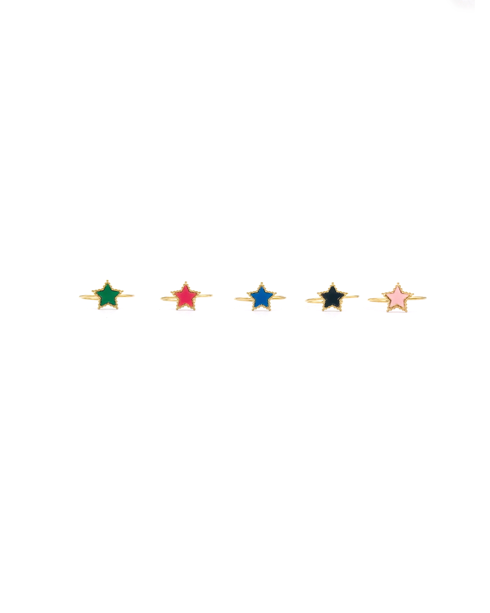 BLACK STAR STEEL RING