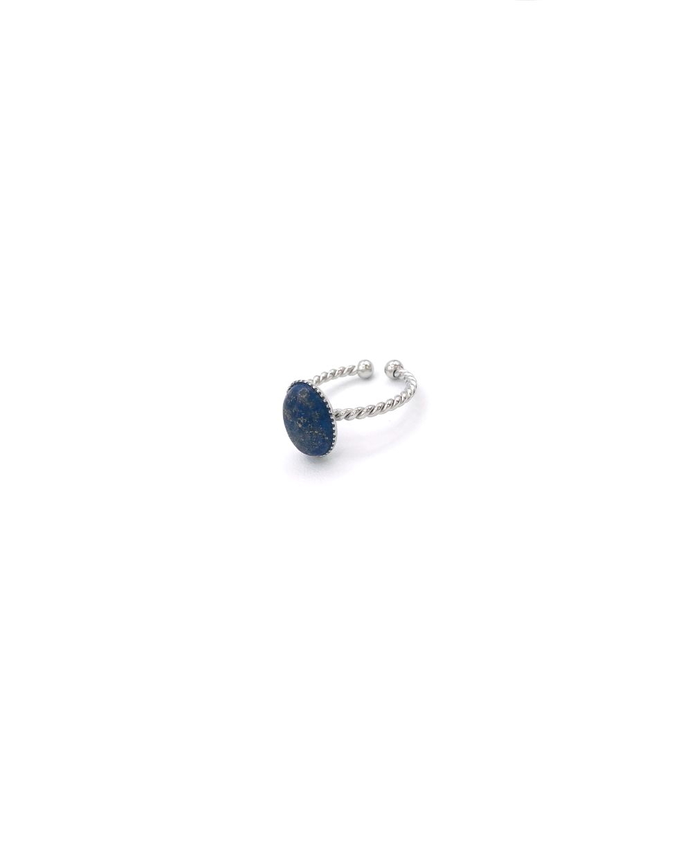 JADE NAVY STEEL RING