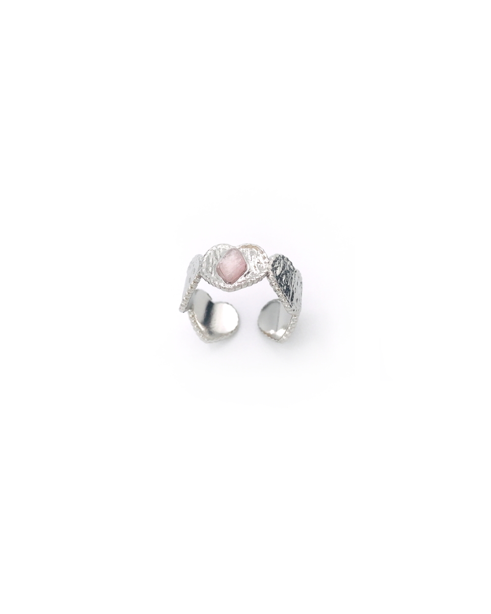 HEARTS PINK STEEL RING