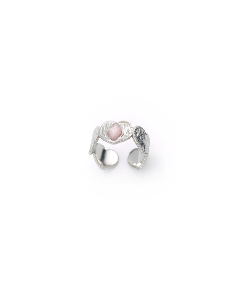 HEARTS PINK STEEL RING