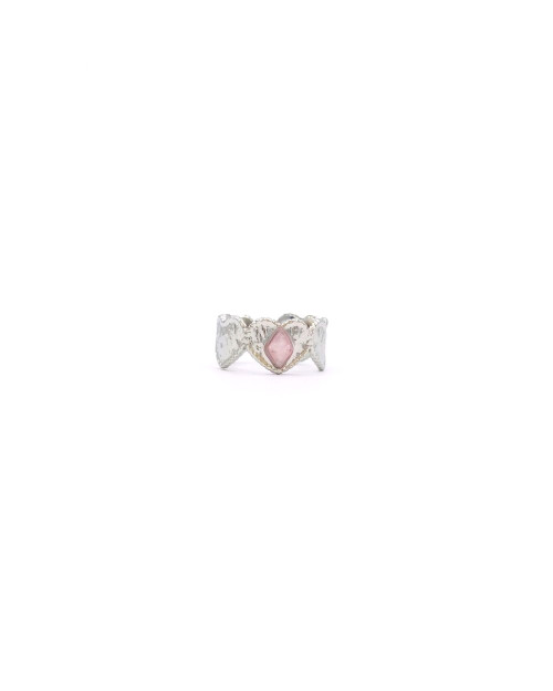 HEARTS PINK STEEL RING