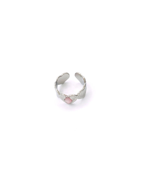 HEARTS PINK STEEL RING