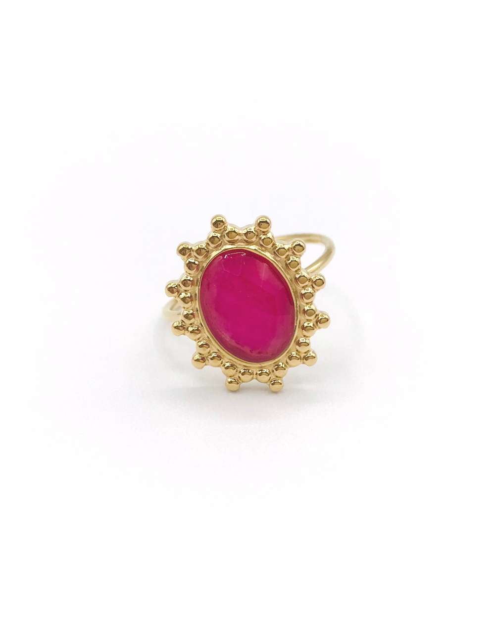 JOIA  FUSCIA STEEL RING