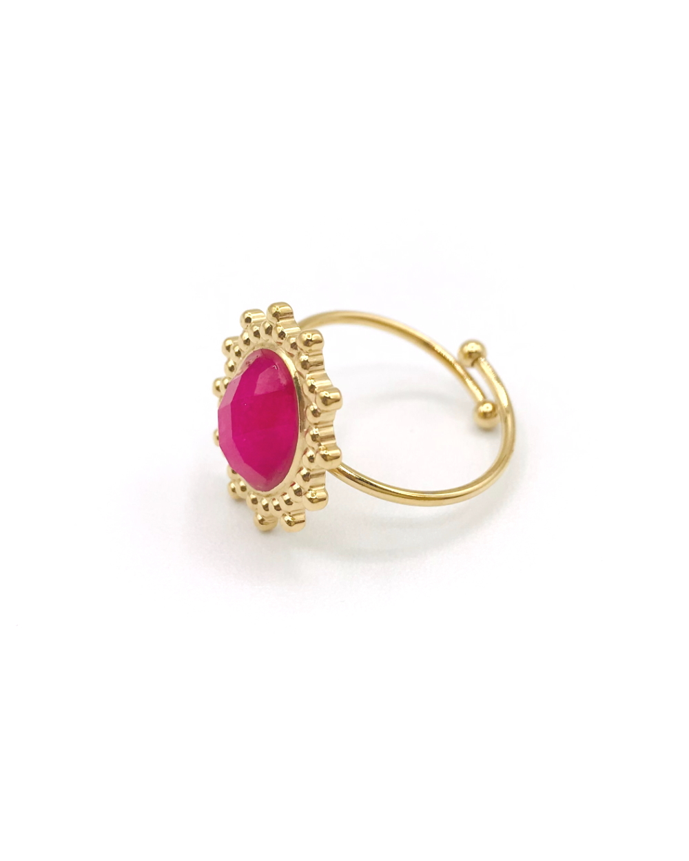 JOIA  FUSCIA STEEL RING