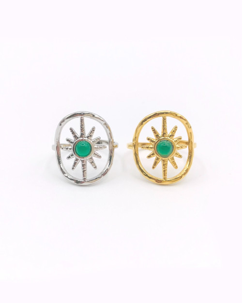 SIRIUS GREEN STEEL RING
