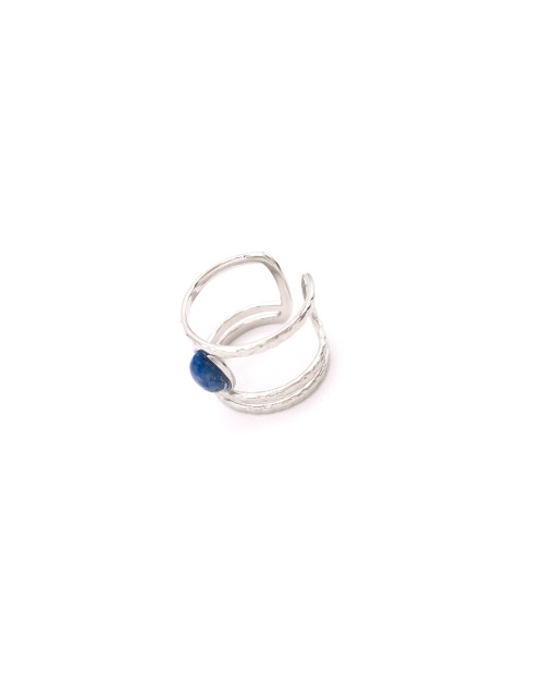 AMELIA STEEL RING BLUE