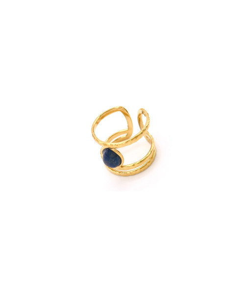 AMELIA STEEL RING BLUE