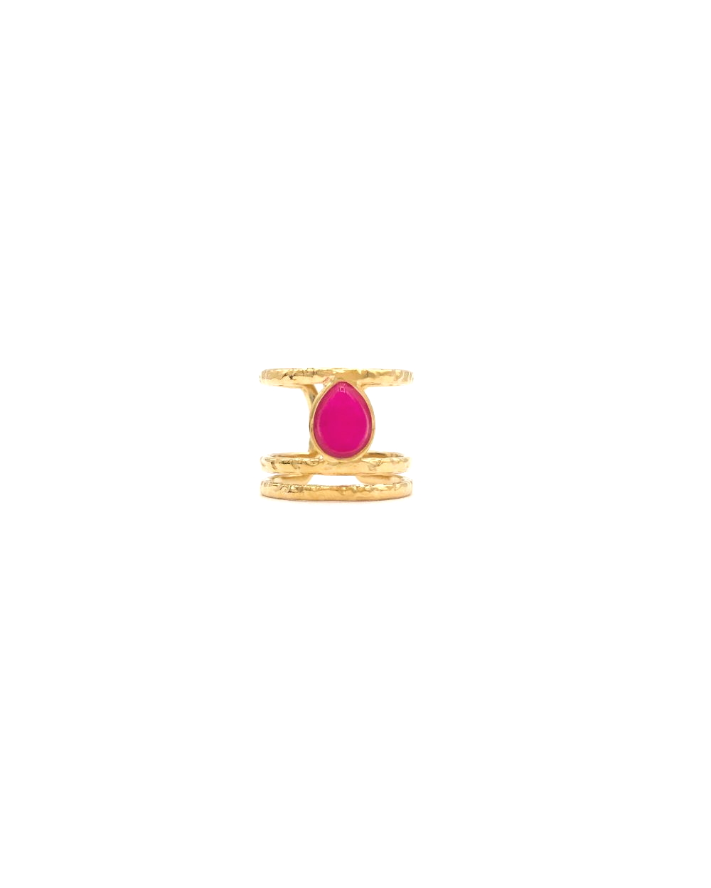 AMELIA STEEL RING FUCSIA