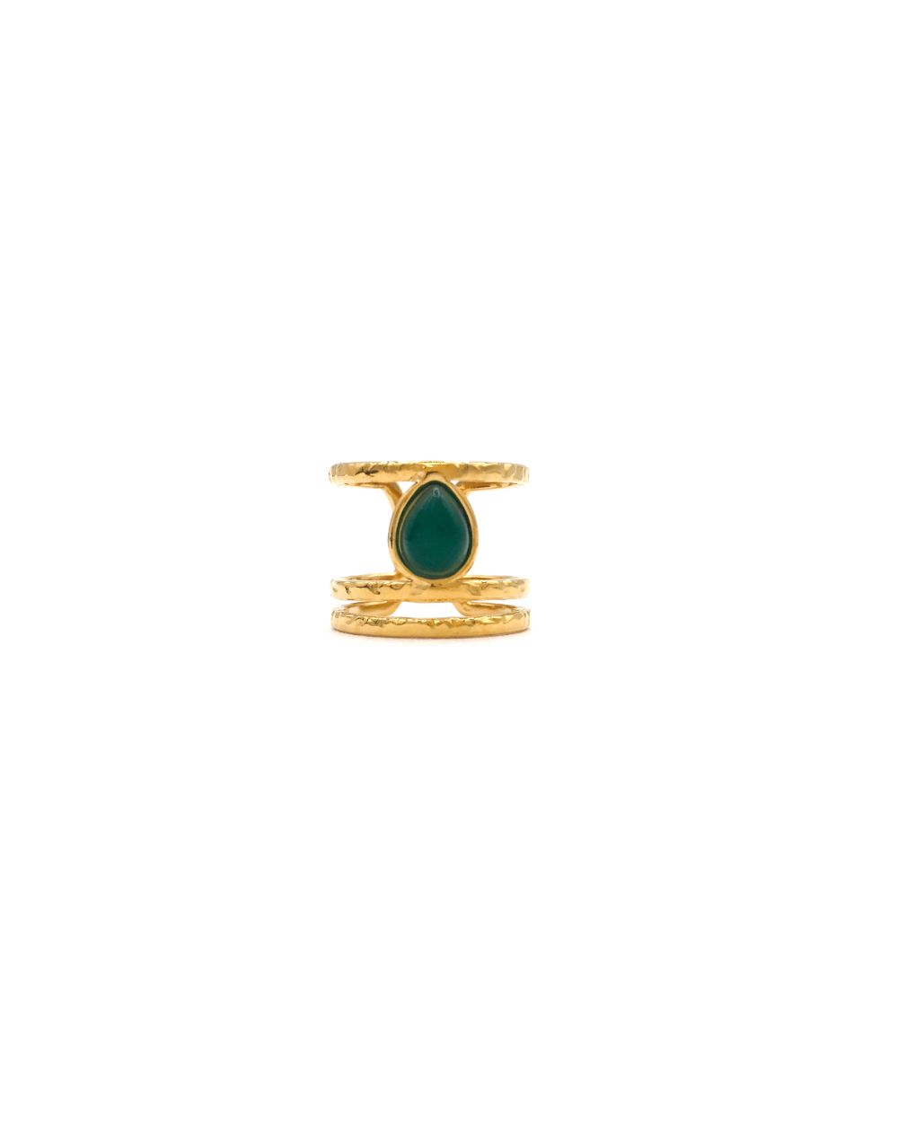 AMELIA STEEL RING GREEN