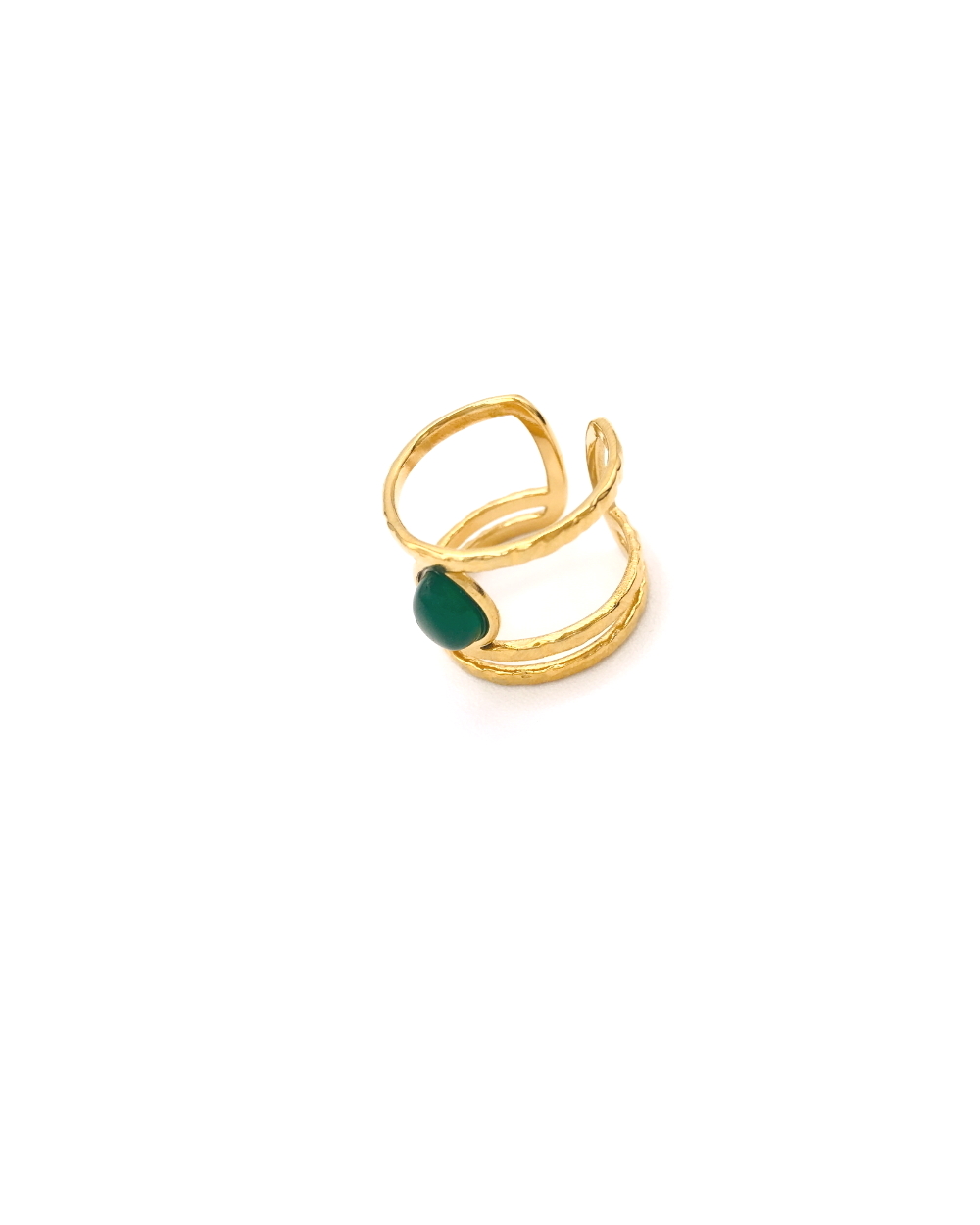 AMELIA STEEL RING GREEN