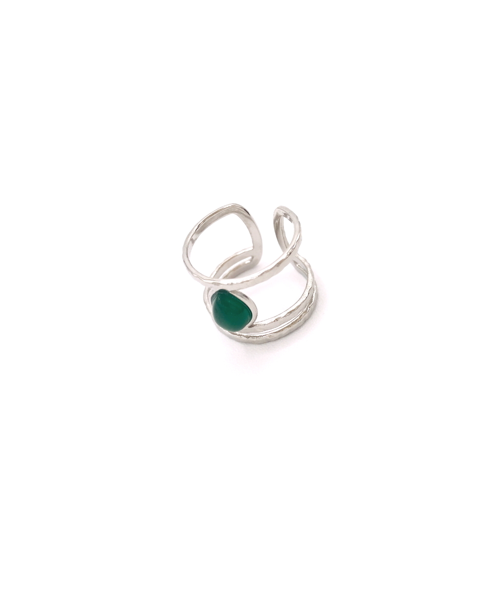 AMELIA STEEL RING GREEN