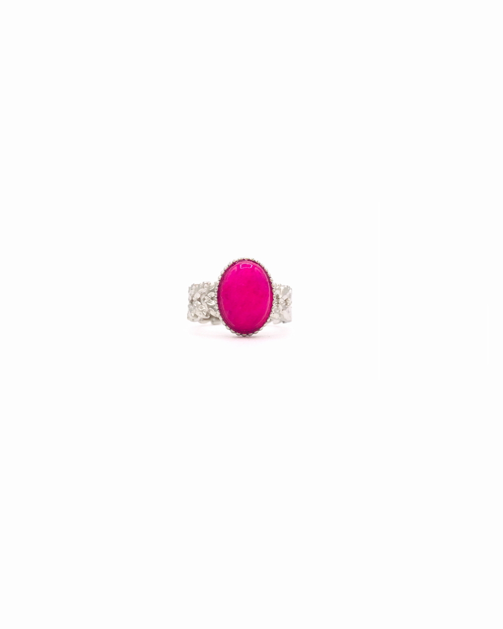 MONACO FUCSIA STEEL RING