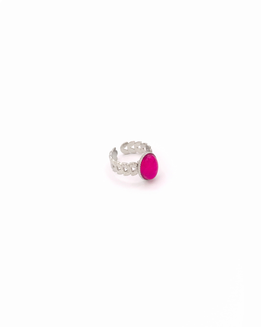 MONACO FUCSIA STEEL RING