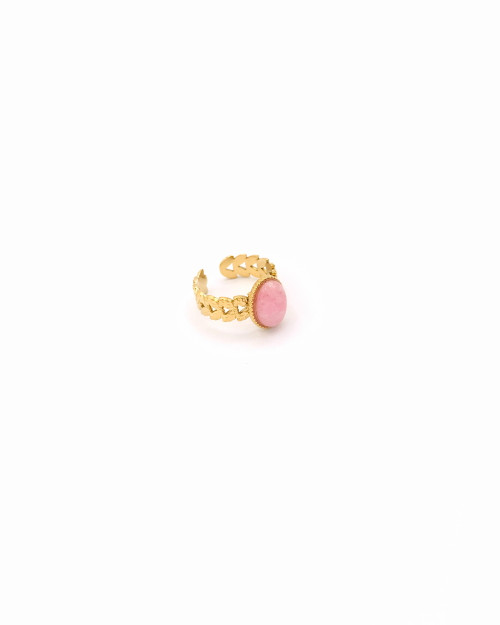 MONACO PINK STEEL RING