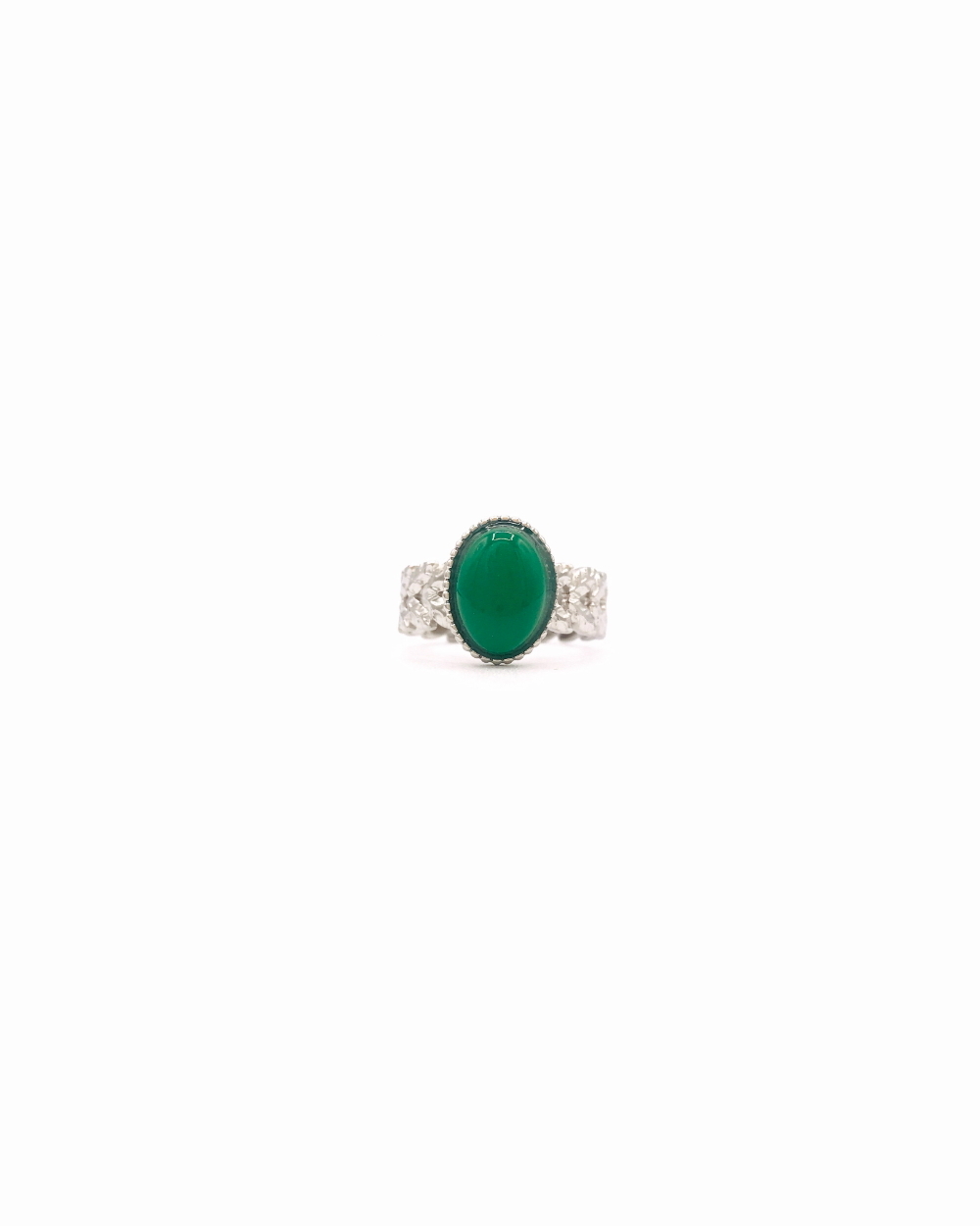 MONACO GREEN STEEL RING