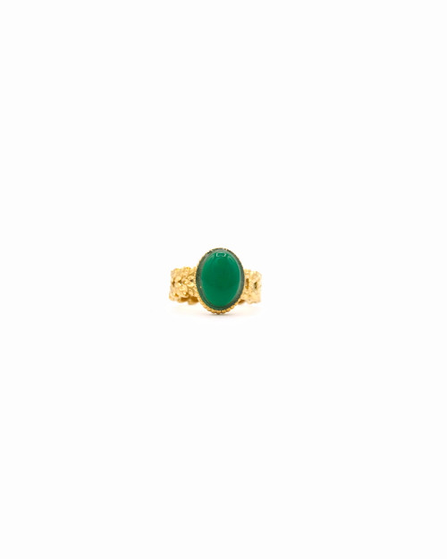 MONACO GREEN STEEL RING
