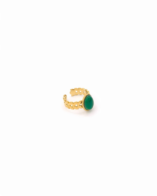 MONACO GREEN STEEL RING