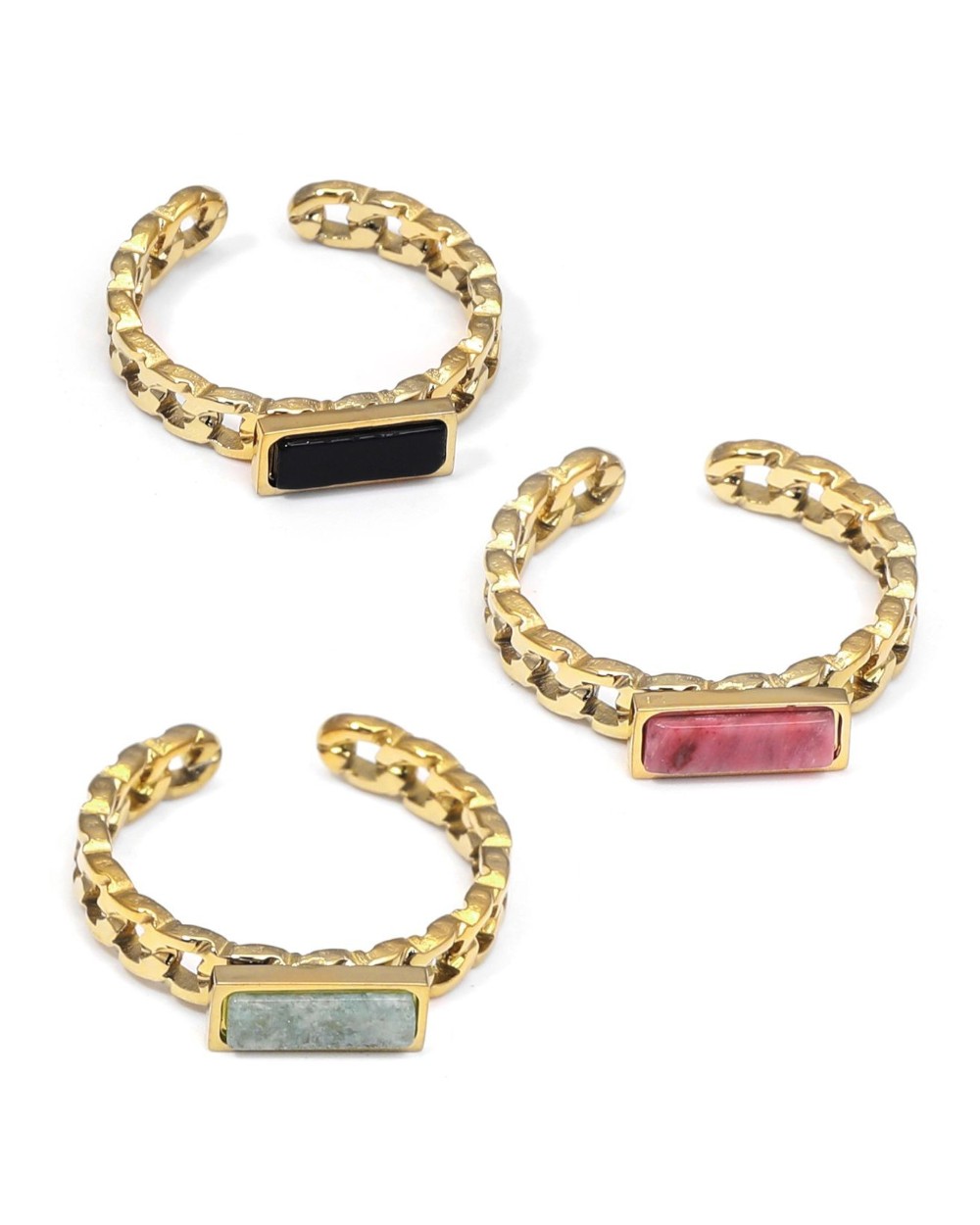 Stainless Steel Ring with stone