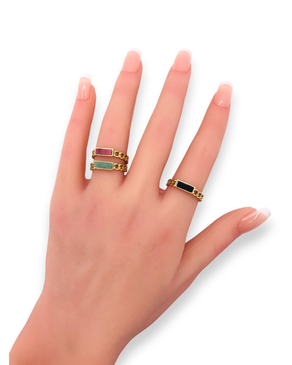 Stainless Steel Ring with stone